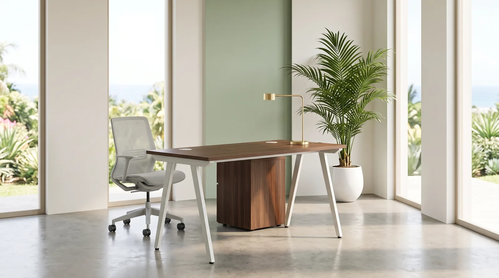 60” x 28” Single Pedestal Desk Ref DIX 60 from ETTES Office Furniture