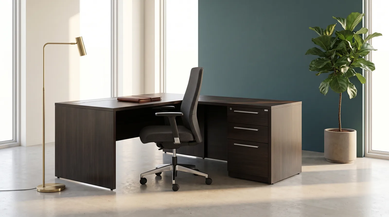 60” x 72” L Shaped Desk Ref. Hella 60L from ETTES Office Furniture
