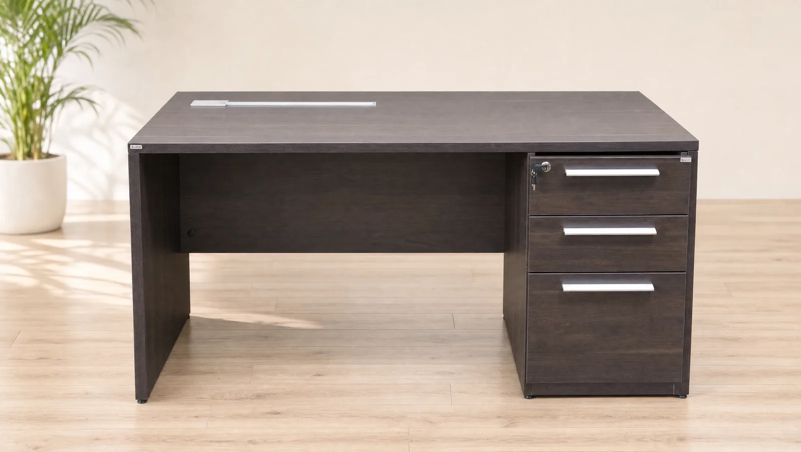 66” x 30” Single Pedestal Desk Ref Hella 66 from ETTES Office Furniture