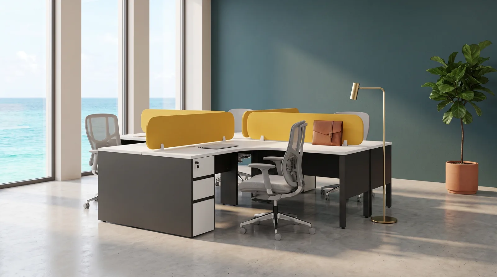 L Shaped Workstations from ETTES Office Furniture