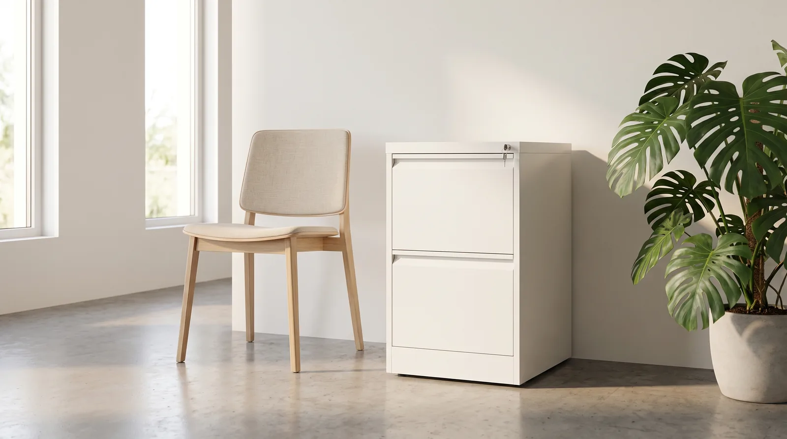Two Drawer Filing Cabinet-Ref FC-D2A from ETTES Office Furniture