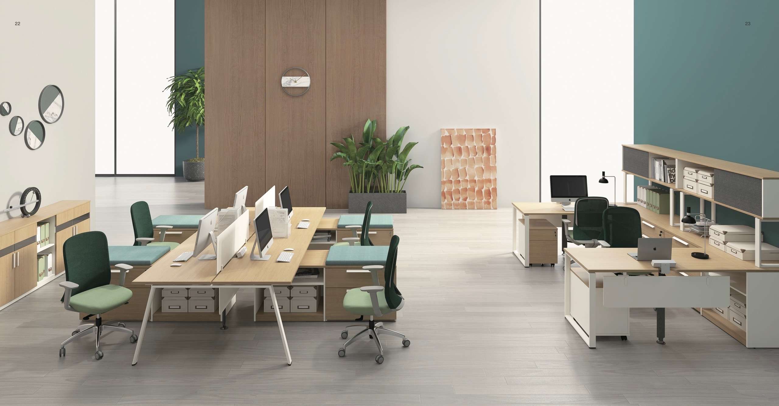 Executive workspace planned with coordinated office furniture